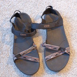 Teva Women's Verra Sandal Size 8 Black and Pink
